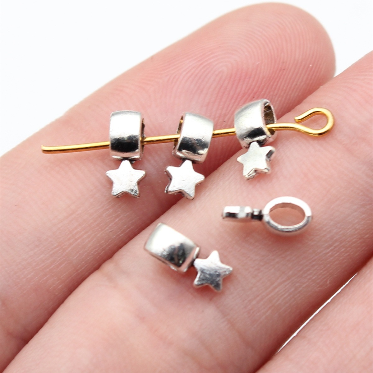 40pcs 8.5x4x3.8mm Antique Silv - Vintage Fashion Online ulasan dan harga