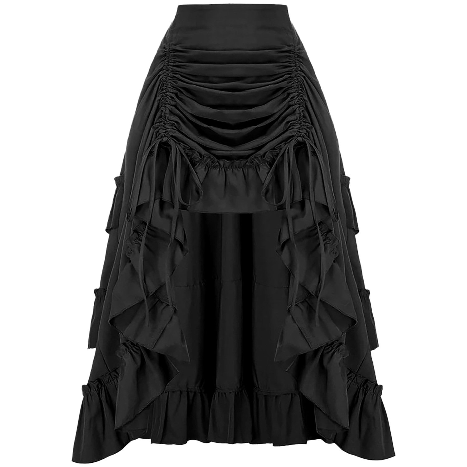 Ruffled High Waisted Long Vict - Vintage Fashion Stores ulasan dan harga