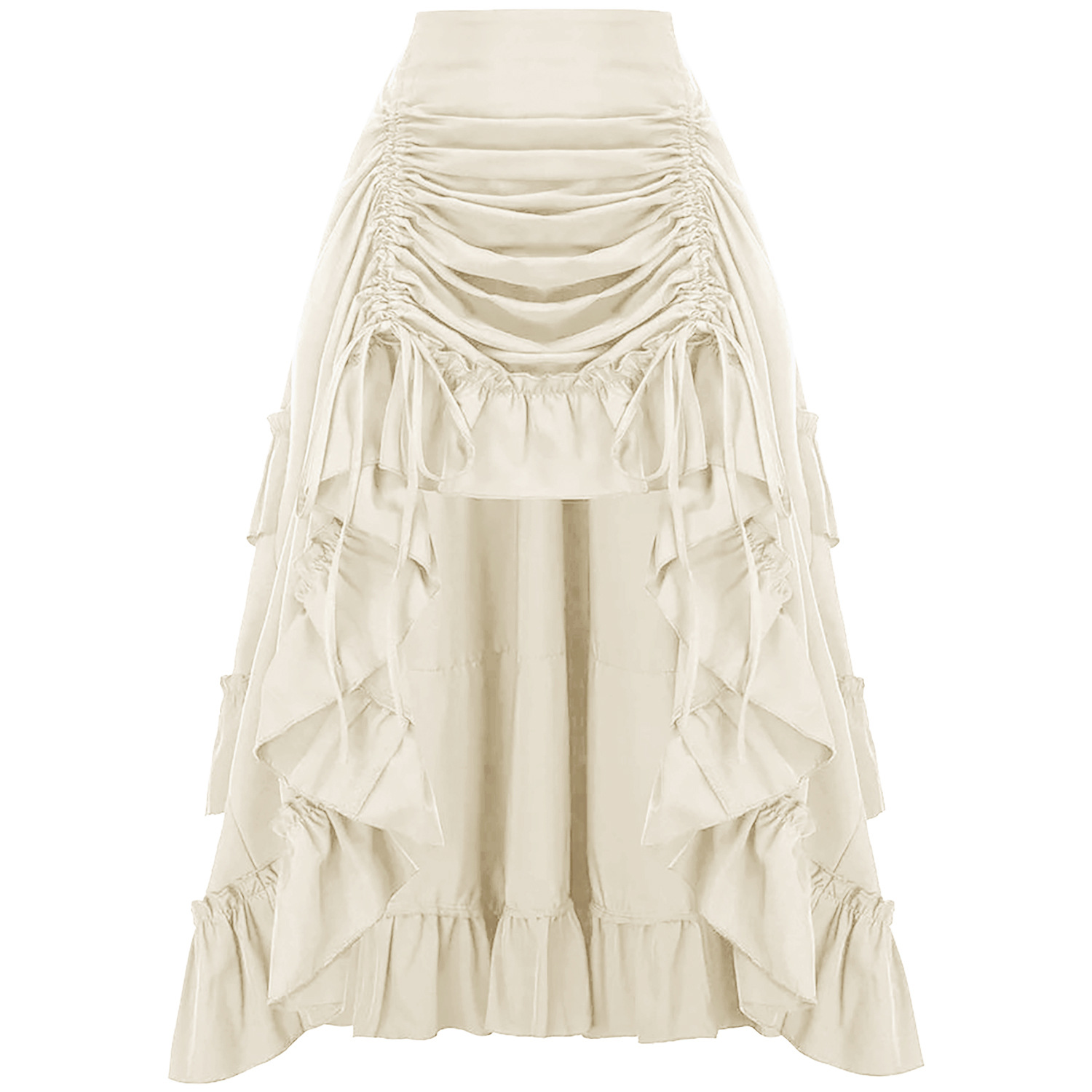 Ruffled High Waisted Long Vict - Vintage Fashion Stores ulasan dan harga